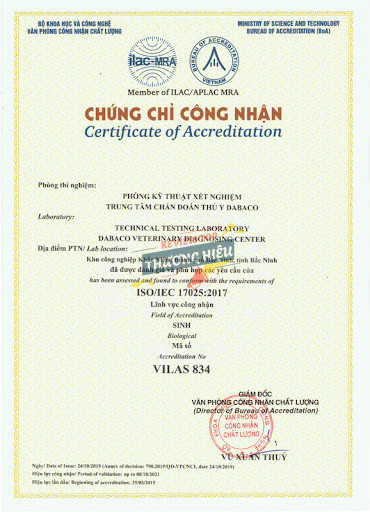Các chứng nhận và tiêu chuẩn chất lượng DABACO GROUP