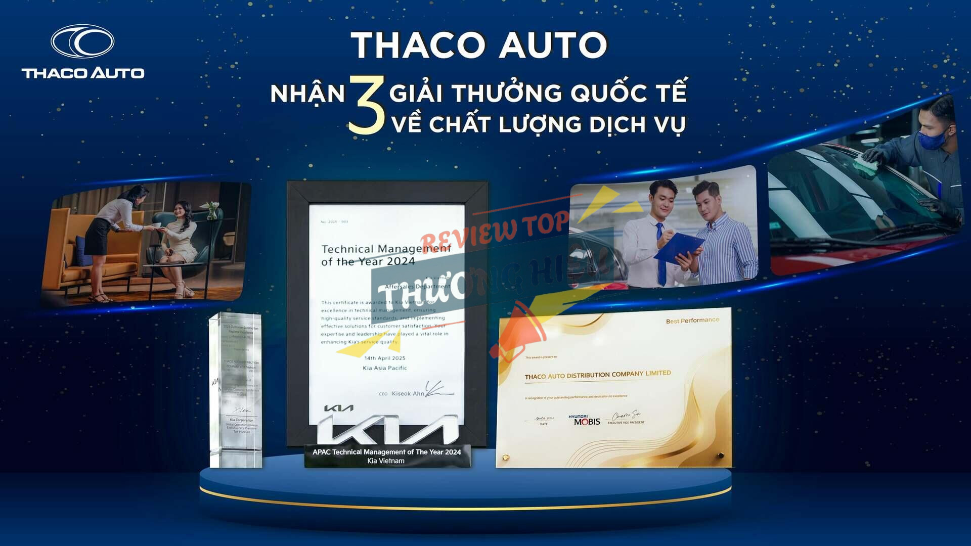 Các giải thưởng và chứng nhận uy tín THACO đã đạt được