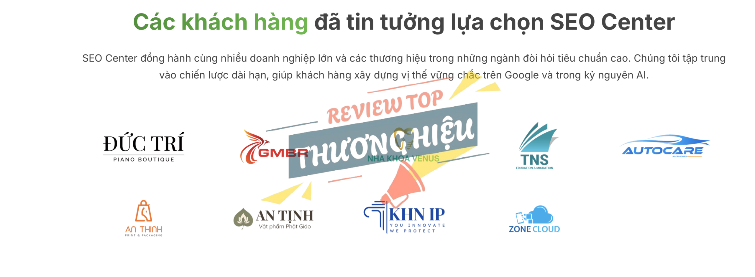 Review công ty SEO Center: Sự thật các dự án Tech & Ecom Top 1 20 Các ngành hàng và khách hàng tiêu biểu của SEO Center
