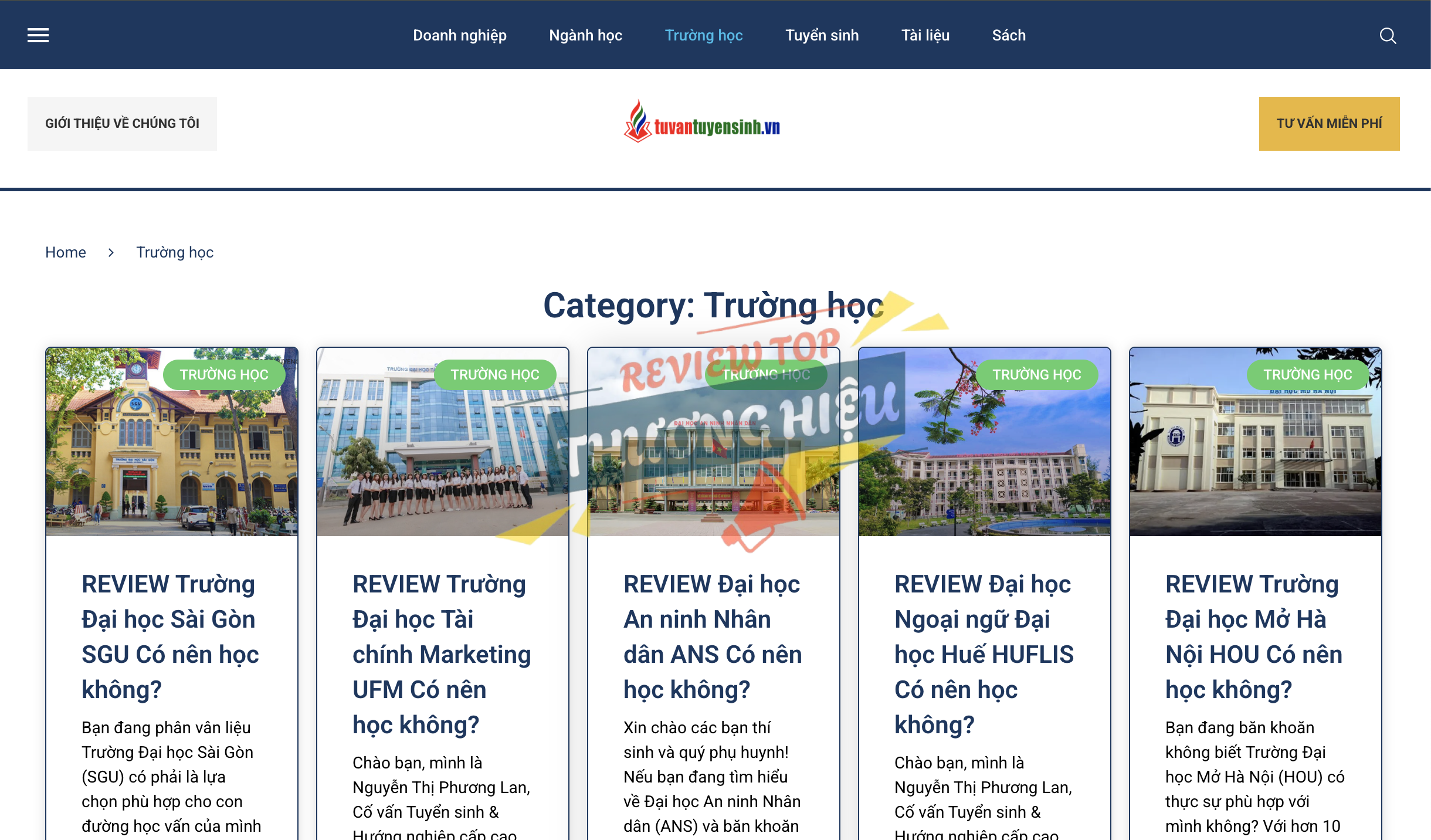 Review Website tư vấn tuyển sinh Có Uy Tín Không