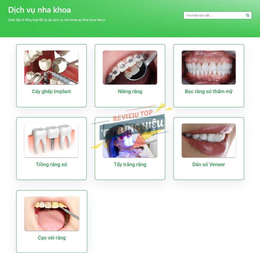Có nên thăm khám, chăm sóc răng miệng tại Nha Khoa Venus không? 11 Các dịch vụ nha khoa có tại Nha Khoa Venus