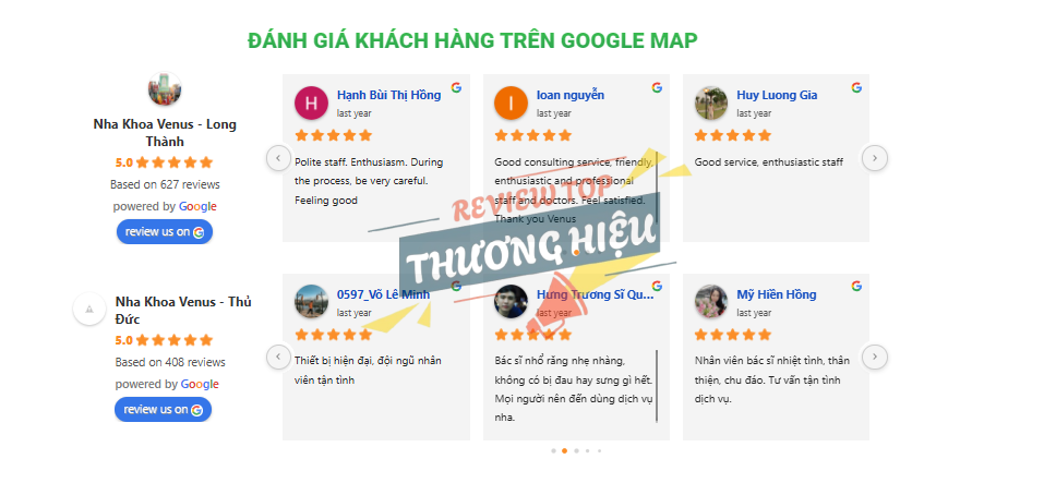 Có nên thăm khám, chăm sóc răng miệng tại Nha Khoa Venus không? 13 Các review của khách hàng sau khi trải nghiệm dịch vụ tại Nha Khoa Venus